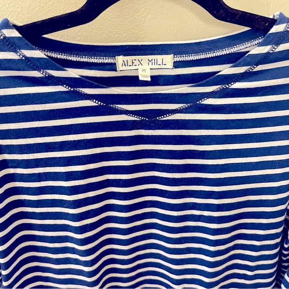Alex Mill Beachside Tee in Navy Stripe Size Med - Picture 1 of 4